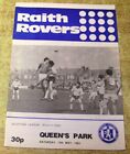RAITH ROVERS PROGRAMMES 1982/83