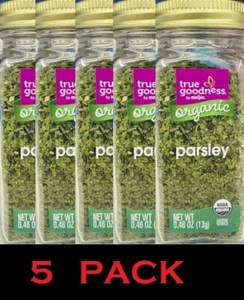 5x TRUE GOODNESS USDA Organic PARSLEY Spice - 0.46 oz Jar - 5 PACK - Picture 1 of 3