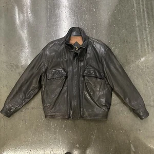 Neiman Marcus Brown Leather Jacket - Men’s Size 40 - Picture 1 of 8