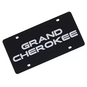 Jeep Grand Cherokee Logo License Plate (Black) - Picture 1 of 4
