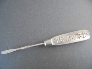 OLD ADVERTISING SCREW DRIVER "HUDSON GIBBS COMMISSION CO" SIOUX CITY IOWA - Picture 1 of 2