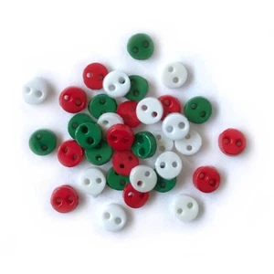 Christmas Micro 1801 - Botones en abundancia - Tiny Christmas - Artesanía Coser chatarra - Imagen 1 de 2