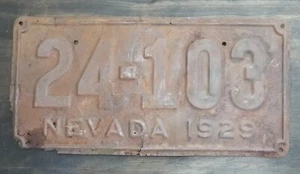 1929 Nevada License Plate - Picture 1 of 2
