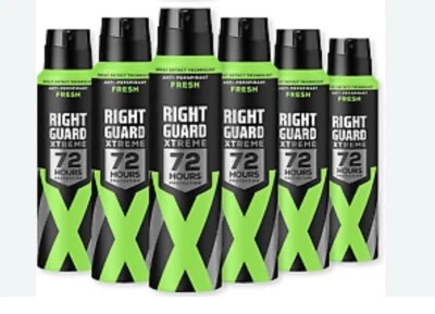 Desodorante Right Guard para Hombres Fresco Invisible 72H Spray Antitranspirante Paquete de 6 150M Foto 1 de 3