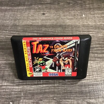 Taz in Escape From Mars (Sega Genesis, 1994) Authentic TESTED AND WORKS - Image 1 of 4