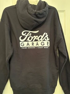FORDS GARAGE Prime Burgers Craft Beer CREW black M hoodie NWT fast shipping - Picture 1 of 7