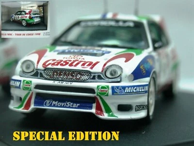 WOW EXTREMELY RARE Toyota Corolla WRC Auriol Corsica 1998 SE 1:43 Vitesse-HPI - Image 1 of 3