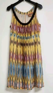 TORY BURCH DRESS,100% SILK ETHNIC PRINT, SLEEVELESS SZ 12 - Imagen 1 de 14
