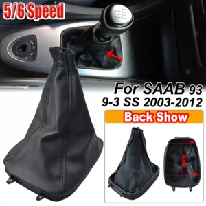For SAAB 93 9-3 SS 2003-2011 2012 Gear Shift Knob Lever Shifter Boot Cover Frame - Picture 1 of 8