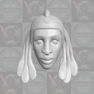 Adi Gallia Jedi Knight custom head for 1:6 1:10 1:12 & 1:18 Star Wars figures - Picture 1 of 1