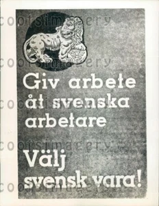 1933 Swedish Propaganda Poster Buy Local Markets Press Photo - Picture 1 of 2