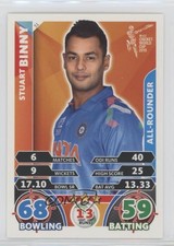 2015 Topps Cricket Attax ICC World Cup Stuart Binny #51