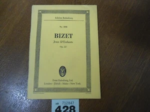 BIZET Orchestra Suite Jeux D`Enfants Op.22 - Edition Eulenburg Study Score - Picture 1 of 14