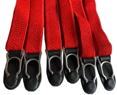Strapse Strumpf Halter Band Korsagen 6 Korsett Mieder Metall Clip rot einhängen - Bild 1 von 4