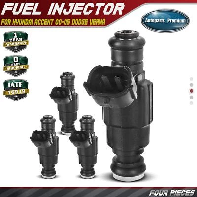 Inyector de combustible 4 piezas para Hyundai Accent 2000-2005 Dodge Verna 2004-2005 1,5 L 1,6 L Foto 1 de 4