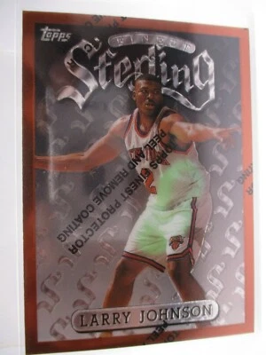 1996-97 Finest #231 Larry Johnson B KNICKS w/coating - Image 1 of 2