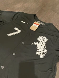 NWT Nike Chicago White Sox Tim Anderson #7 Black Alternate Jersey Size Large - Picture 1 of 8