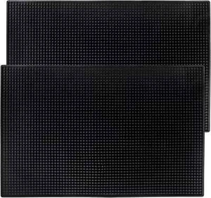 2 Stück Barmatte 18" x 12" - 45,7 x 30,5 cm Gummistange Service Auslaufmatte, Barmatte... - Bild 1 von 2
