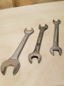 3 Open End Spanner Wrenches 3/4" - 11/16" & 11/16" - 19/32" & 5/8" - 9/16" #18 - Bild 1 von 12