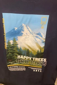 Bob Ross Men's PBS TV Grey T-Shirt Size XL Happy Trees Joy Of Painting - Picture 1 of 6