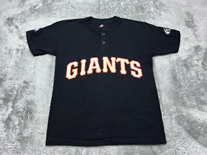 San Francisco Giants Shirt Boys M Black Majestic MLB Baseball Youth Child