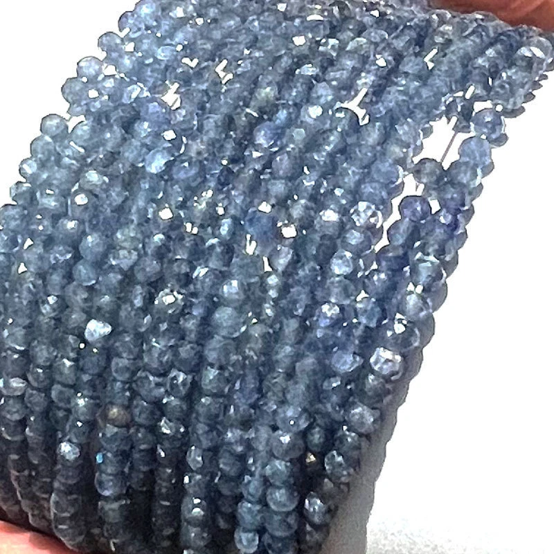 C1-10 - 3 MM NATUR SAPHIR KUGELN STRANG FACETTIERT - Bild 1 von 1