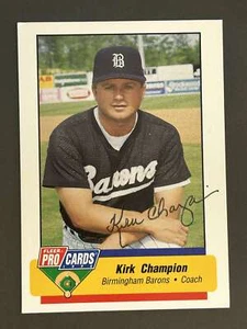 Kirk Champion Autograph Signed 1994 Fleer ProCards Birmingham Barons - Picture 1 of 1