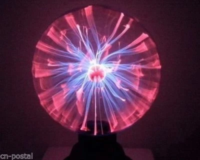 Red 12" Tesla Plasma Ball Sphere Mood Lamp Light Lightning for Holiday Party Bar - Image 1 of 4