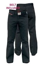 DUKE LONDON ORIGINAL FIT ENZYME WASHED CORD JEANS IN BLACK SIZE 30 TO 60"