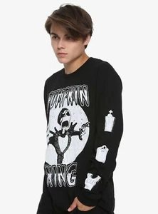 The Nightmare Before Christmas Mens Pumpkin King Long Sleeve Shirt New S, M - Picture 1 of 2