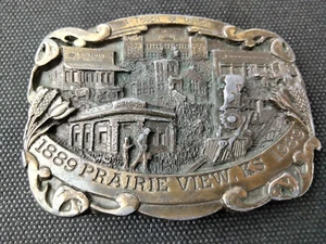 Kansas Centennial Belt Buckle - Limited Edition - 1889 Prairie View, Kansas 1989 - Picture 1 of 8