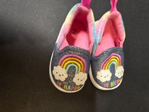 Be Happy with rainbow girls toddler Slip on tennis shoes size 2 assorted colors - Picture 1 of 3