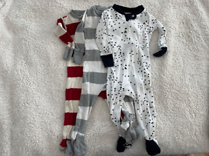 GUC BURTS BEES Baby Organic Cotton Sleeper Pajamas PJs 6-9 m sleep and play
