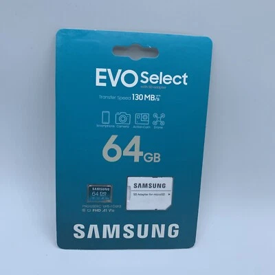 Samsung EVO Select  64GB microSDXC UHS-I Memory Card (with SD Adapter) - Image 1 of 2