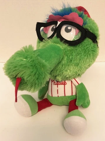 Phillies PHANATIC Nerdy Mascot 13" Plush Philadelphia Baseball Glasses Stuffed Cover