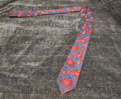 Corbata San Ria Newport Rhode Island para hombre 100 % algodón estampado de langosta Foto 1 de 4