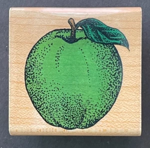 Sello de goma de madera de planta de jardín cosecha de frutas jugosas de manzana - Imagen 1 de 4