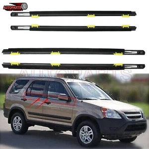 For CR-V 2002-2006 CRV Window Weatherstrip 4PC Sweep Molded Trim Outer Black - Picture 1 of 12