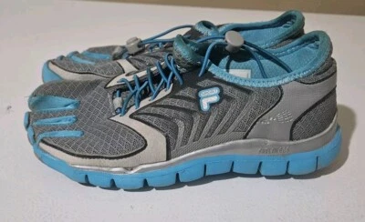 Fila Sport SKELE-TOES Running Shoes Sneakers Turquoise Gray Water Women's 6 - Image 1 of 4