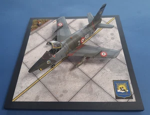 Fiat G.91 R, 1/48 A.M. with diorama base -Heller  - PRO BUILT MODEL - Foto 1 di 15