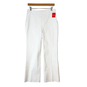 Spanx Kick Flare Pantalone Donna Medio Classico Bianco Pull On Caviglia Elasticizzato - Foto 1 di 5