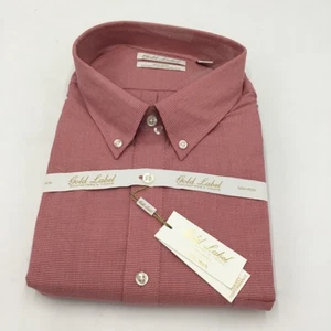 Camisas de manga larga Gold Label Roundtree & Yorke para hombre, amarillo, oro rosa, 4XT - Imagen 1 de 2