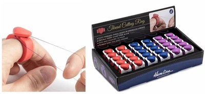 Hemline Yarn/Thread Cutter Cutting Ring -Heart Random Colour- Wool Crafts Sewing - Image 1 of 4