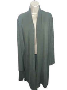 LANDS' END Damengröße 3X lange Stretch-Strickjacke in Grün - Bild 1 von 13