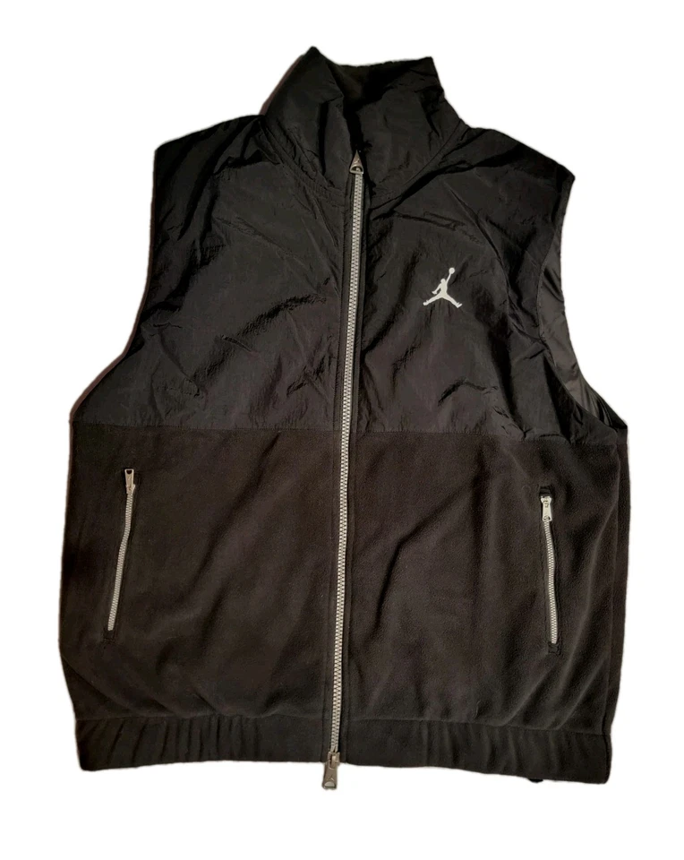 Air Jordan Winter Full Zip Vest Black Men’s Size Medium FD8628-010