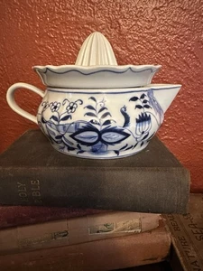 Landhauskern Donau klassisch blau Zwiebelmuster 2 Stück Saftreibahle Vintage selten - Bild 1 von 9