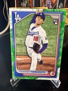 2024 Yoshinobu Yamamoto Rookie Green Bandanna /99 Los Angeles Dodgers - Bild 1 von 2