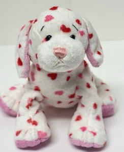 Webkinz LOVE PUPPY Peluche Bambola Cane HM131 NO CODICE Rosso Rosa Cuori PULITO - Foto 1 di 9