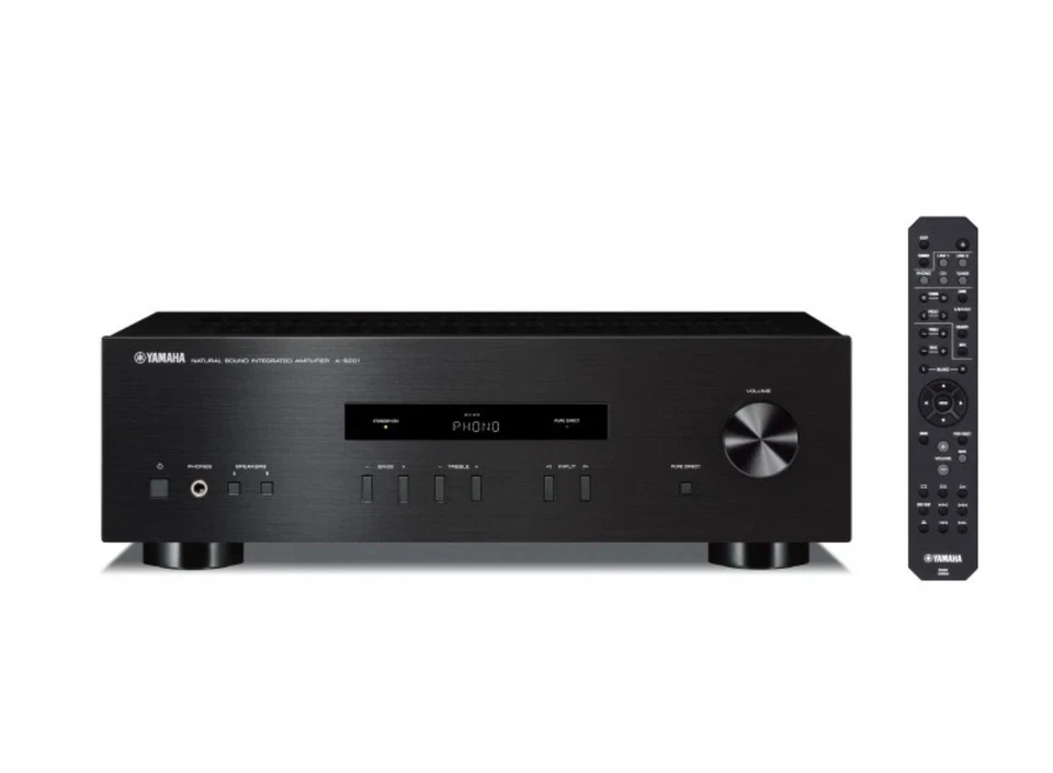 YAMAHA A-S201 Verstärker HiFi Vollverstärker 200 W RMS schwarz Neu und Unbenutzt - Bild 1 von 3