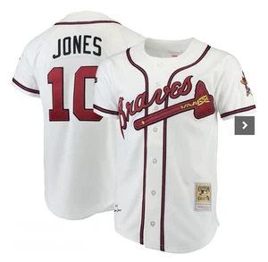Chipper Jones Atlanta Braves Mitchell & Ness Authentic Jersey - White Size 36 SM - Picture 1 of 4